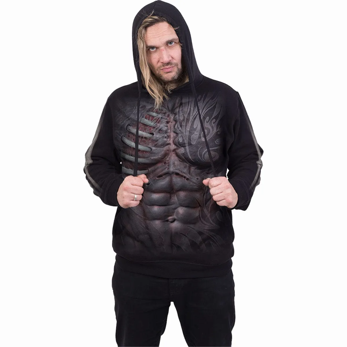 RIPPED - Side Pocket Hoody Black sold by Spiral Direct product image thumbnail 3