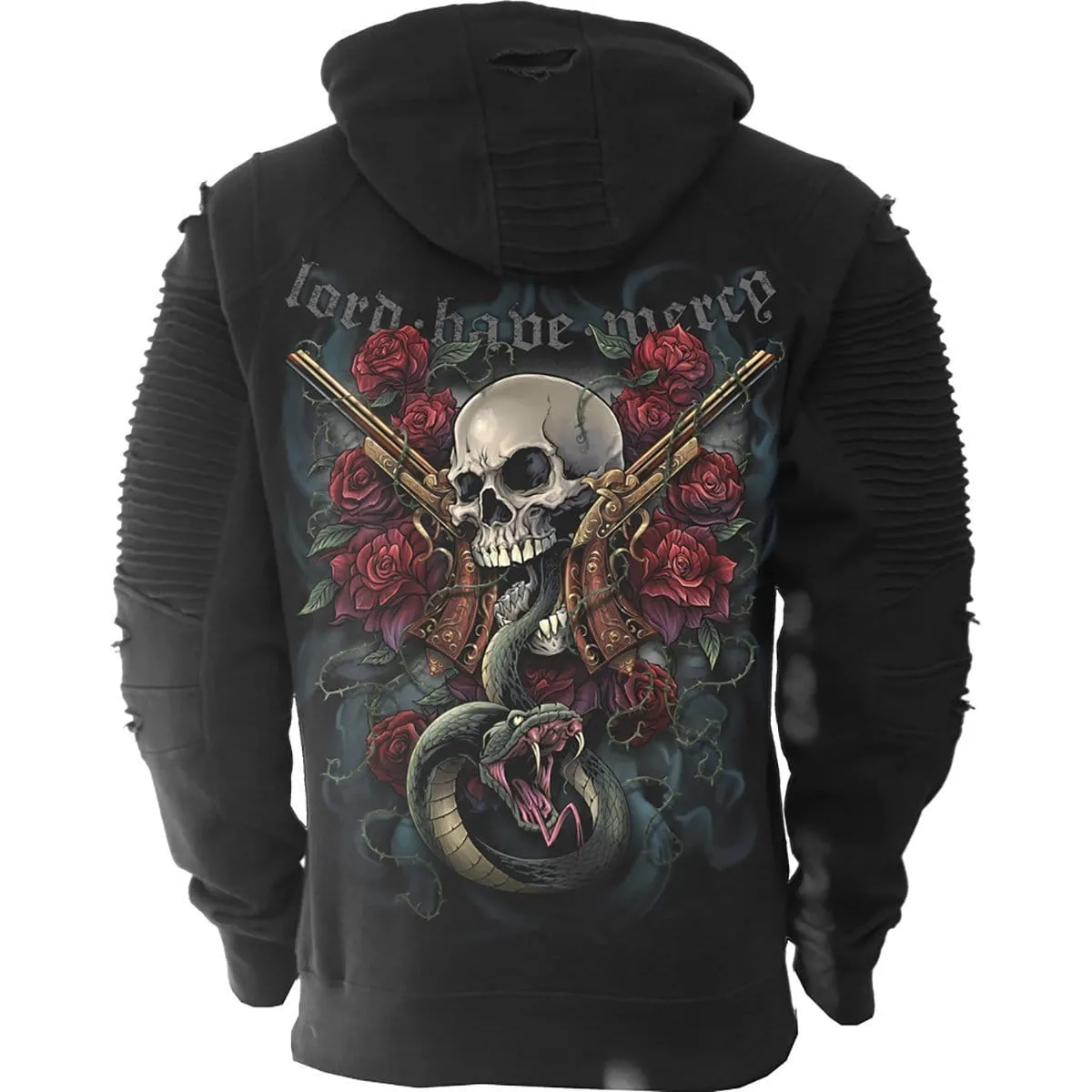 LORD HAVE MERCY - Premuim Biker Fashion Mens Hoodie sold by Spiral Direct product image thumbnail 2