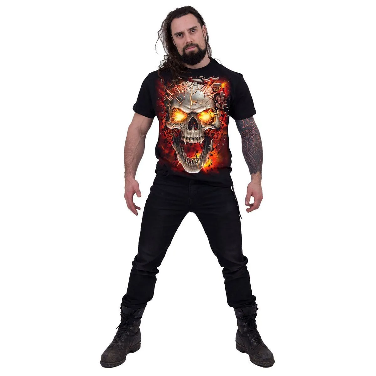 SKULL BLAST - T-Shirt Black sold by Spiral Direct product image thumbnail 3