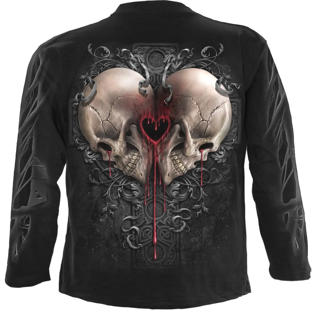 DARK LOVE - Longsleeve T-Shirt Black sold by Spiral Direct product image thumbnail 2
