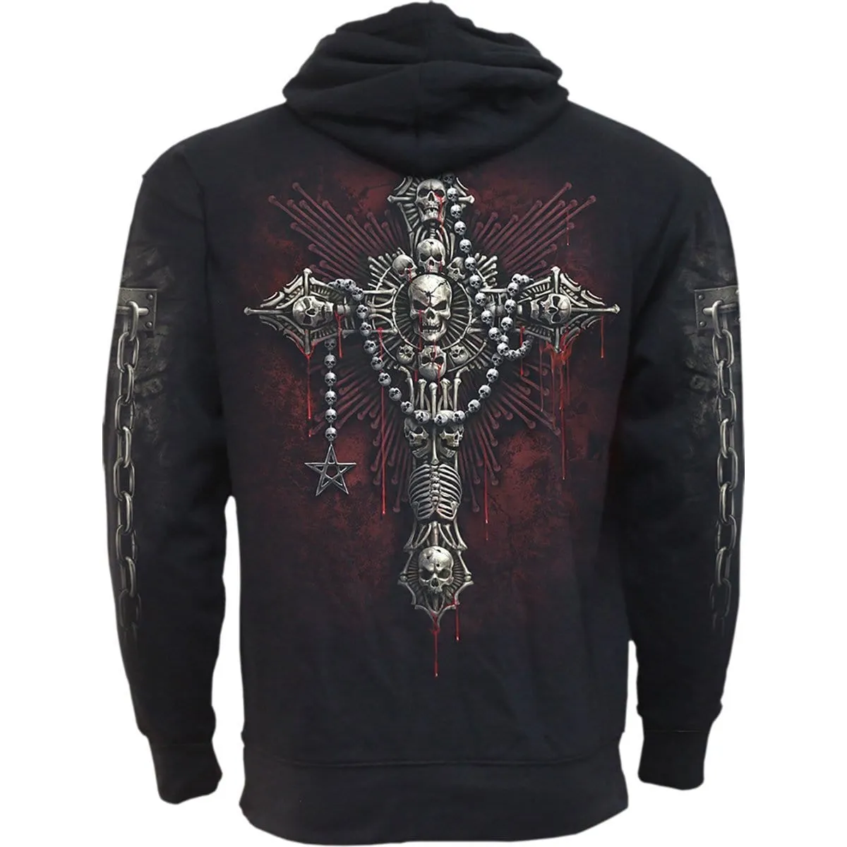 DEATH BONES - Side Pocket Hoody Black sold by Spiral Direct product image thumbnail 2