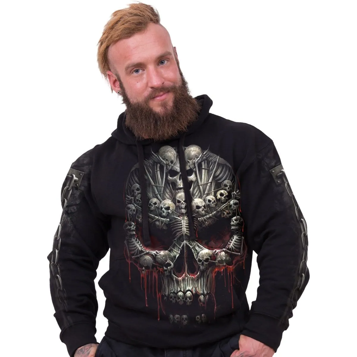 DEATH BONES - Side Pocket Hoody Black sold by Spiral Direct product image thumbnail 3