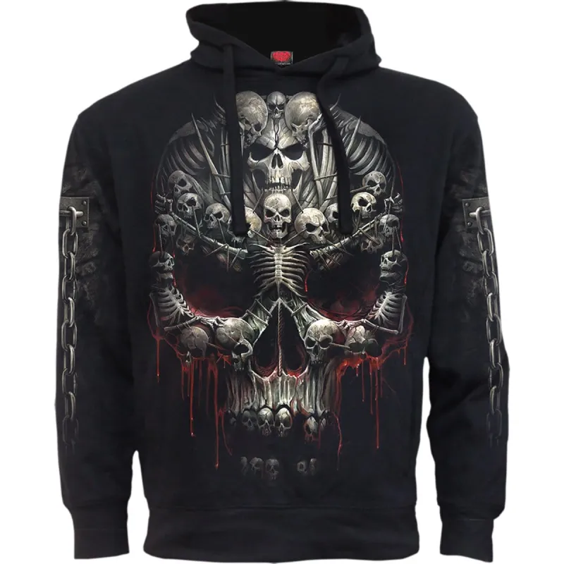 DEATH BONES - Side Pocket Hoody Black sold by Spiral Direct