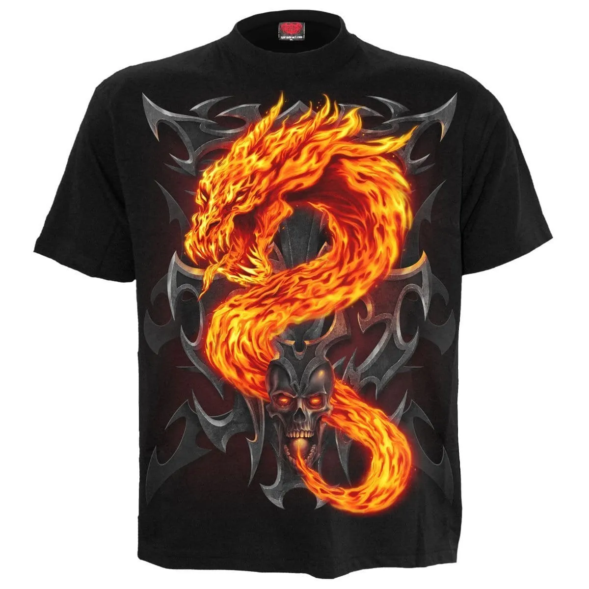 FIRE DRAGON - T-Shirt Black sold by Spiral Direct