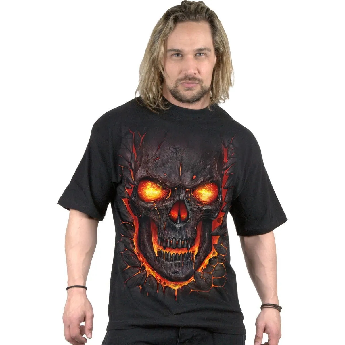 SKULL LAVA - T-Shirt Black sold by Spiral Direct product image thumbnail 3