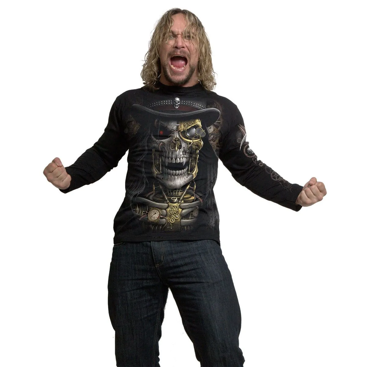 STEAM PUNK REAPER - Longsleeve T-Shirt Black sold by Spiral Direct product image thumbnail 3