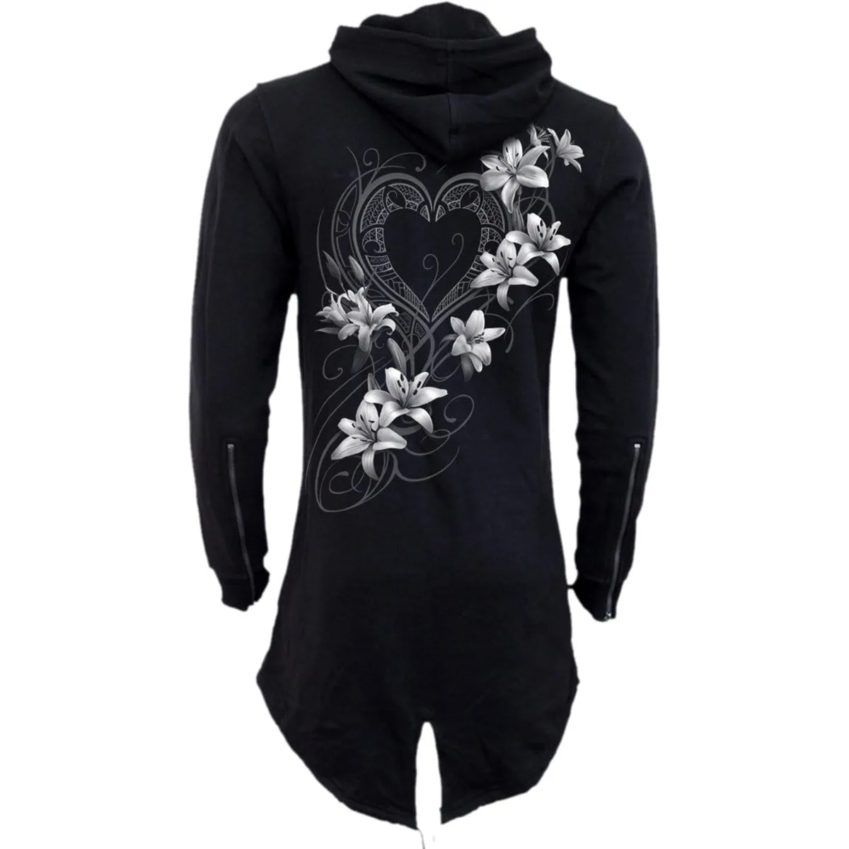 PURE OF HEART - Ladies Fish Tail Full Zip Hoody - Zip Sleeve sold by Spiral Direct product image thumbnail 2