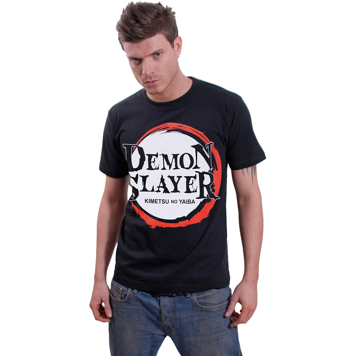 DEMON SLAYER – LOGO - Front Print T-Shirt Black sold by Spiral Direct product image thumbnail 2