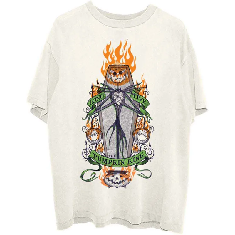 THE NIGHTMARE BEFORE CHRISTMAS - ORANGE FLAMES PUMPKIN KING - T-Shirt Neutral made by Spiral Direct