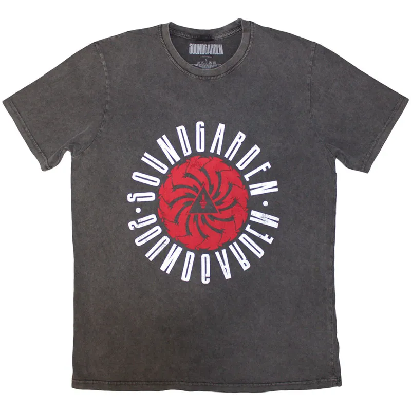 SOUNDGARDEN - CIRCLE LOGO - Stone Wash T-Shirt Grey made by Spiral Direct