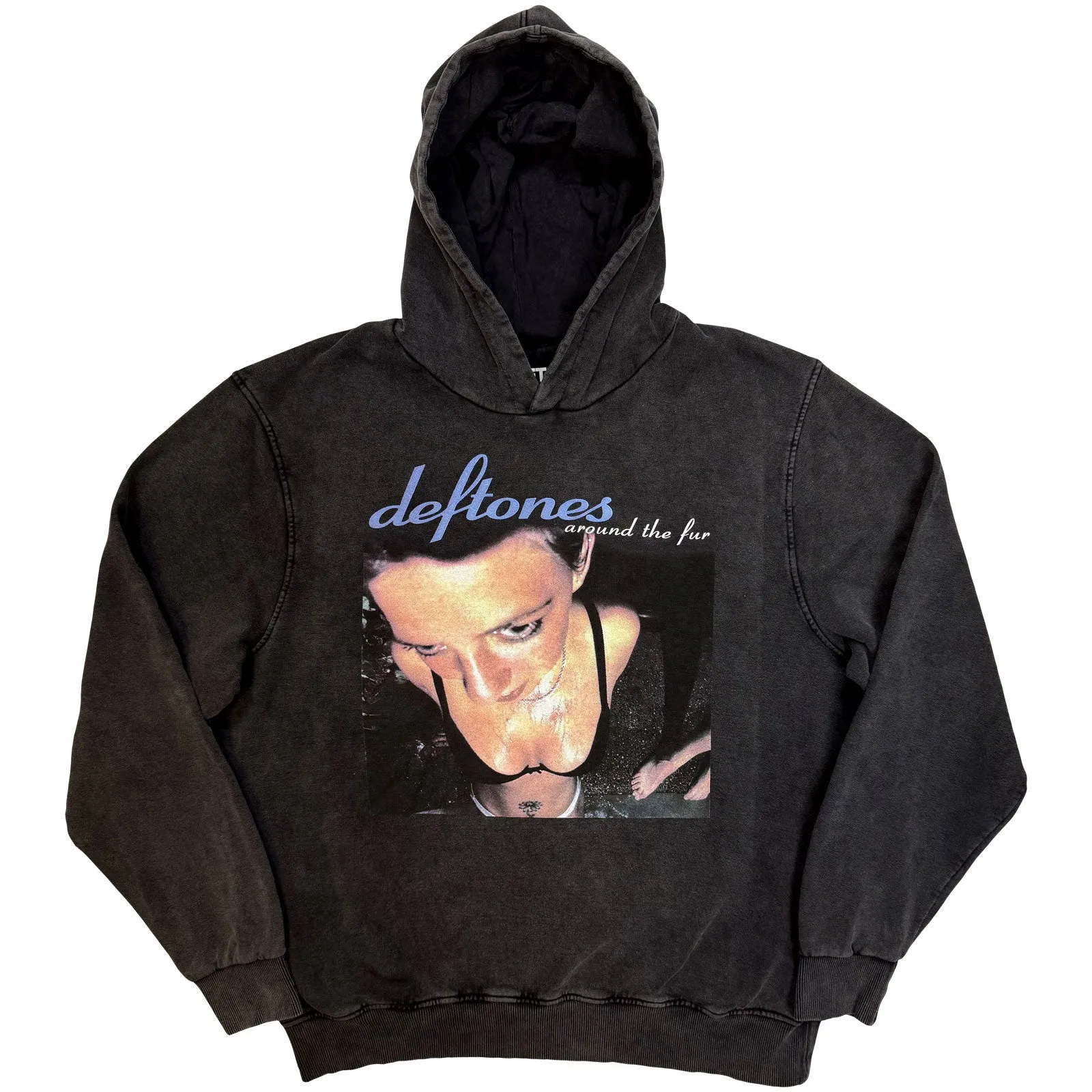 DEFTONES - AROUND THE FUR - Stone Wash Pullover Hoodie Grey sold by Spiral Direct