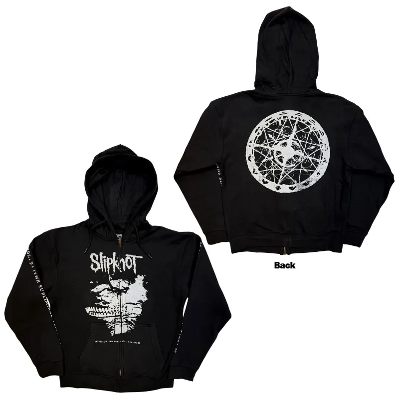 SLIPKNOT - SUBLIMINAL VERSES - Zipped Hoodie Black (Back Print) made by Spiral Direct