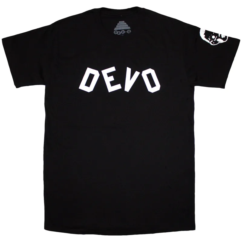 DEVO - BOOJI BOY - T-Shirt Black (Sleeve Print) made by Spiral Direct