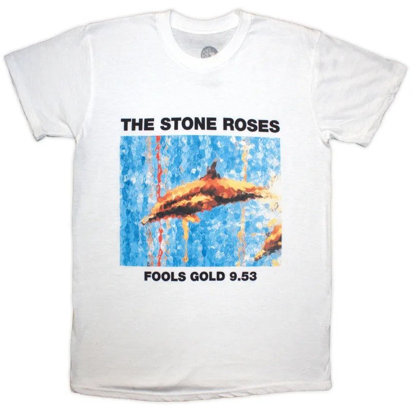 THE STONE ROSES - FOOLS GOLD - T-Shirt White made by Spiral Direct