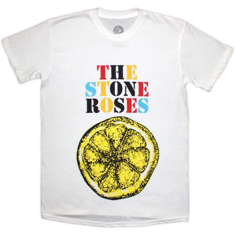 THE STONE ROSES - LEMON MULTICOLOUR - T-Shirt White made by Spiral Direct