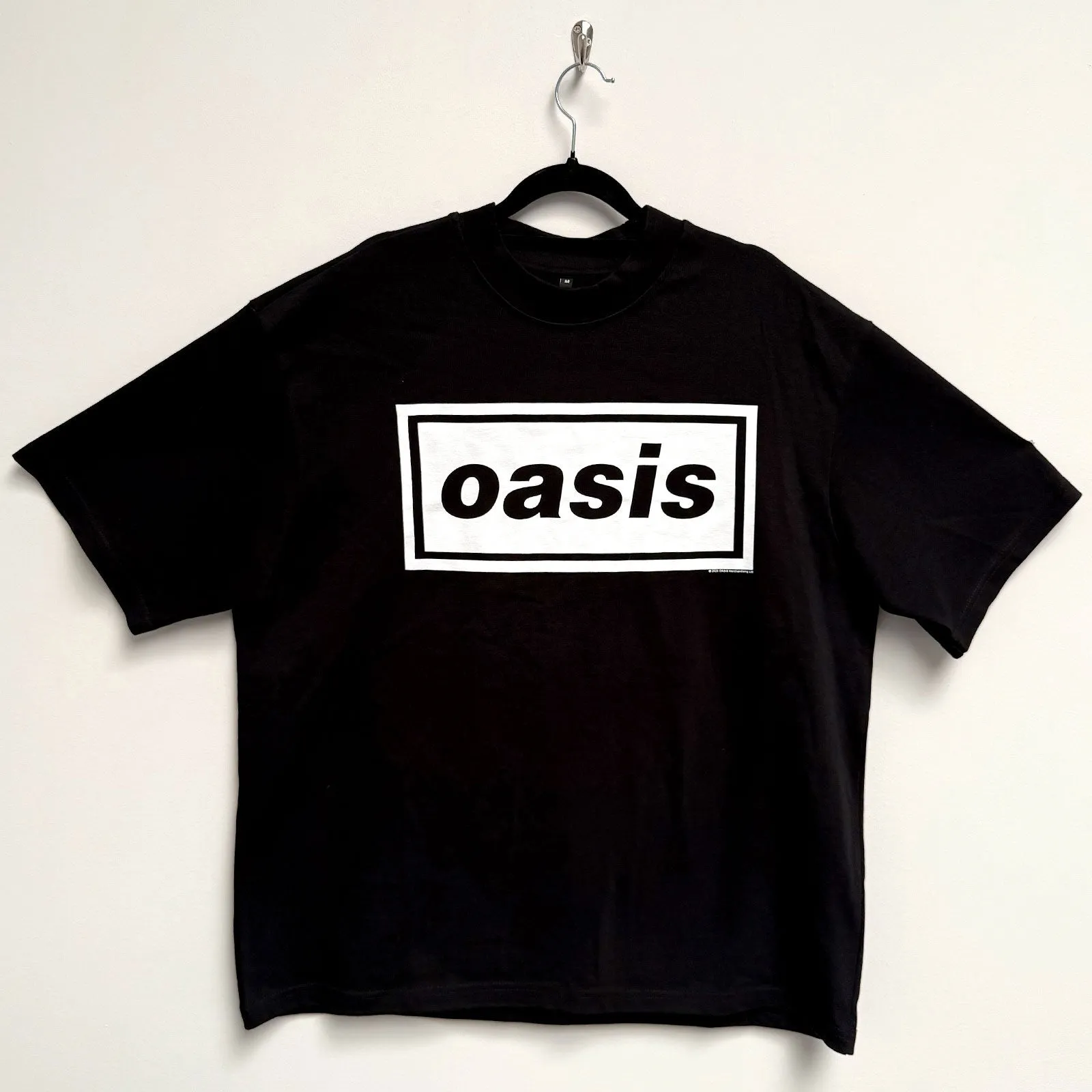 OASIS - DECCA LOGO - Oversized Boxy T-Shirt Black sold by Spiral Direct