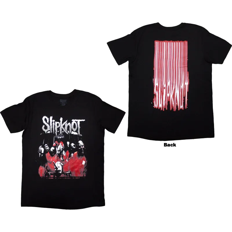 SLIPKNOT - STRETCHED BARCODE - T-Shirt Black (Back Print) sold by Spiral Direct