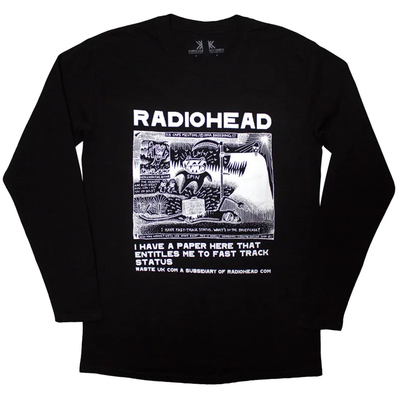 RADIOHEAD - ICE CAPS - Long Sleeve T-Shirt Black made by Spiral Direct