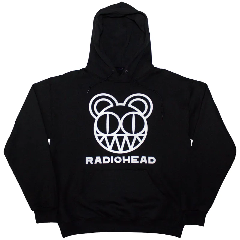 RADIOHEAD - BEARHEAD - Pullover Hoodie Black made by Spiral Direct