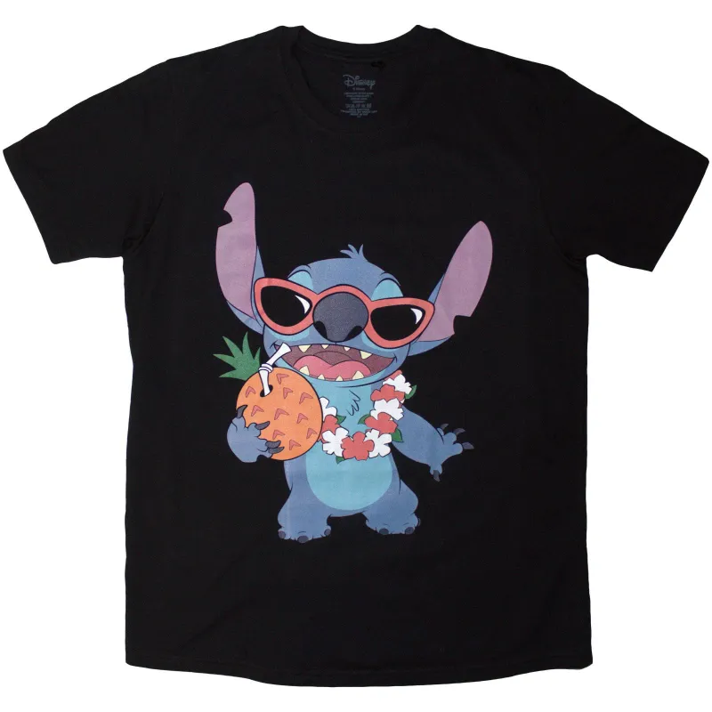 DISNEY - LILO & STITCH STITCH PINEAPPLE - T-Shirt Black made by Spiral Direct