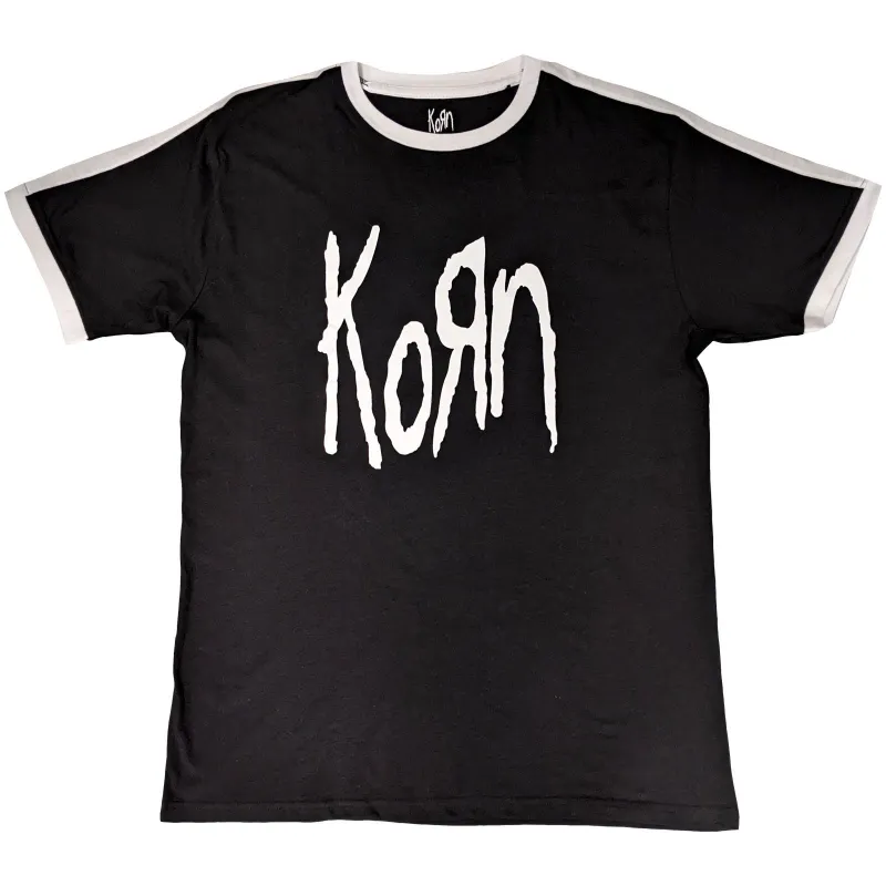 KORN - LOGO - Ringer T-Shirt Black sold by Spiral Direct