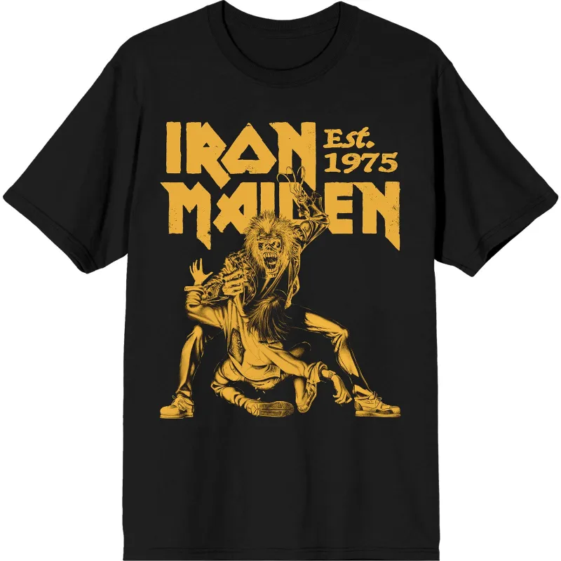 IRON MAIDEN - EST. 1975 CLAW YELLOW GRAPHIC - T-Shirt Black sold by Spiral Direct
