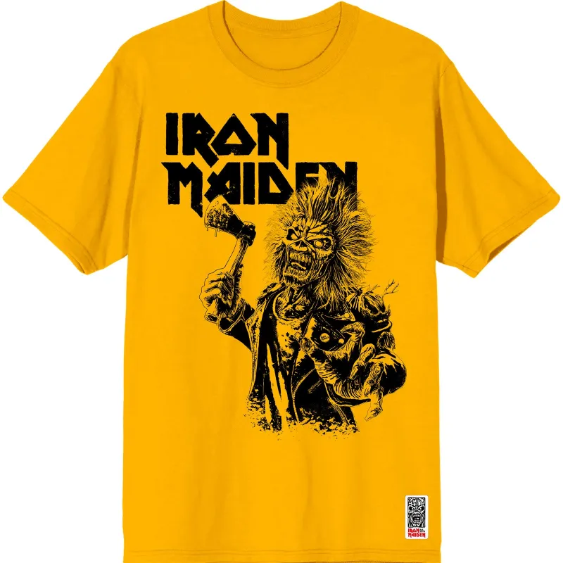 IRON MAIDEN - EST. 1975 EDDIE AXE GRAPHIC - T-Shirt Yellow sold by Spiral Direct
