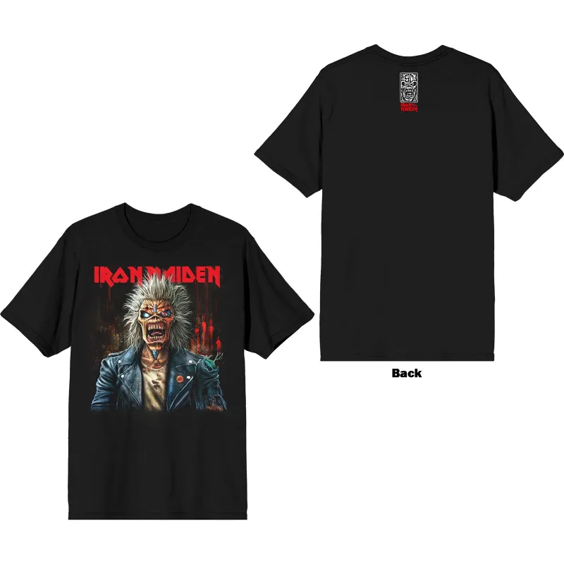 IRON MAIDEN - EST. 1975 EDDIE SCREAM PORTRAIT - T-Shirt Black (Back Print) sold by Spiral Direct
