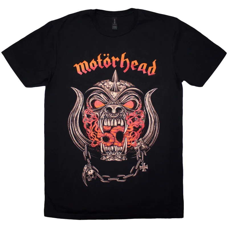 MOTORHEAD - 50 YEARS WARPIG RED GRADIENT - T-Shirt Black sold by Spiral Direct
