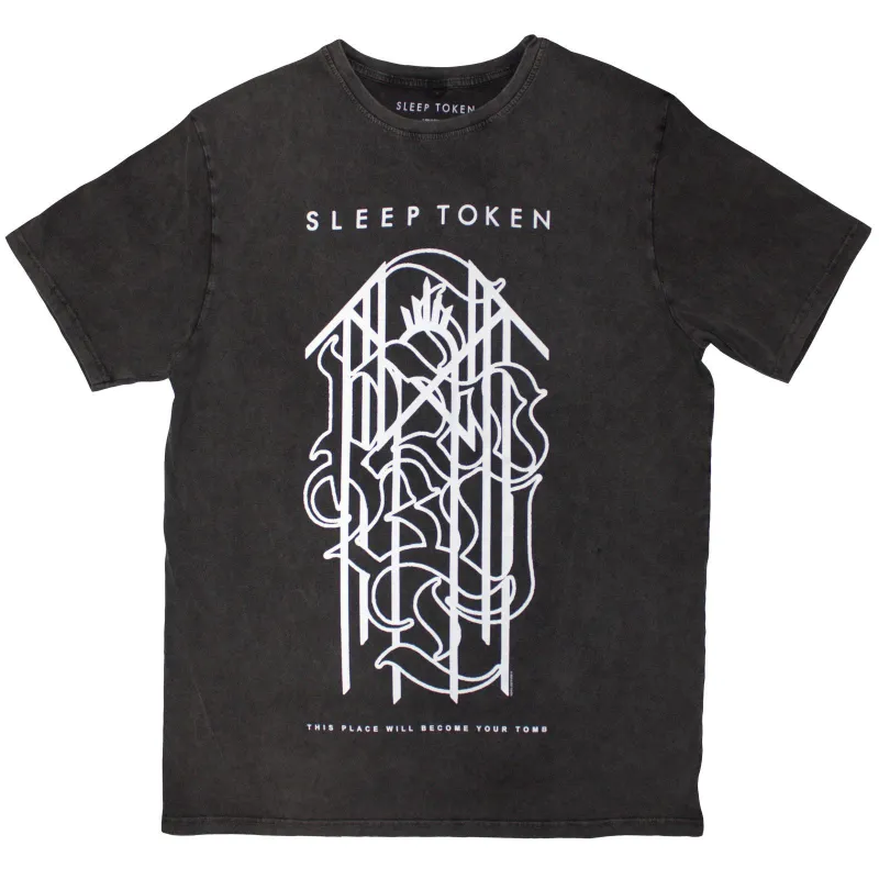 SLEEP TOKEN - TOMB SIGIL - Stone Wash T-Shirt Grey made by Spiral Direct