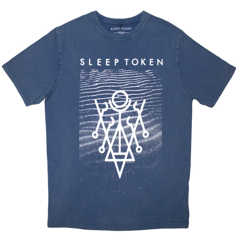 SLEEP TOKEN - GIVE - Stone Wash T-Shirt Blue made by Spiral Direct