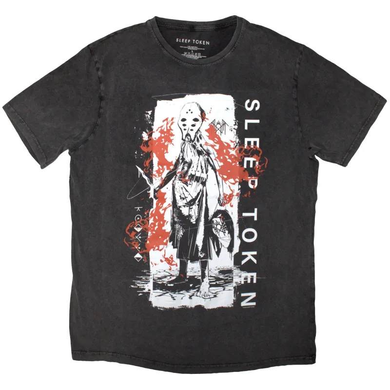 SLEEP TOKEN - EUCLID - Stone Wash T-Shirt Grey made by Spiral Direct