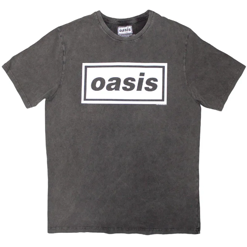 OASIS - DECCA LOGO - Stone Wash T-Shirt Grey sold by Spiral Direct