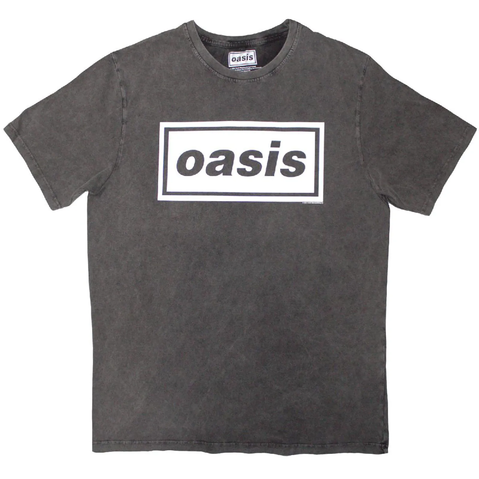 OASIS - DECCA LOGO - Stone Wash T-Shirt Grey sold by Spiral Direct