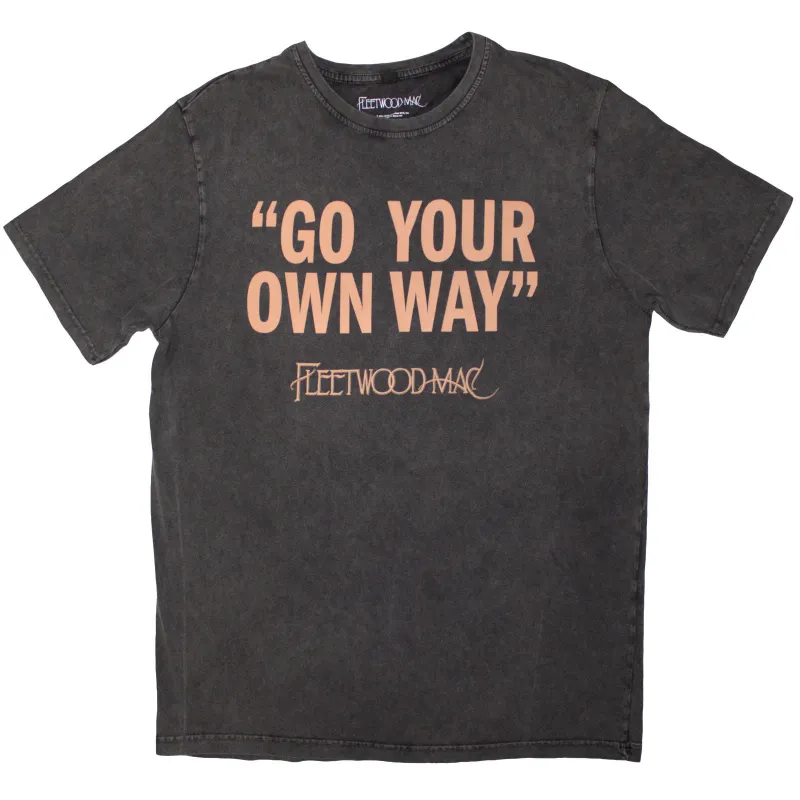 FLEETWOOD MAC - GO YOUR OWN WAY - Stone Wash T-Shirt Grey sold by Spiral Direct