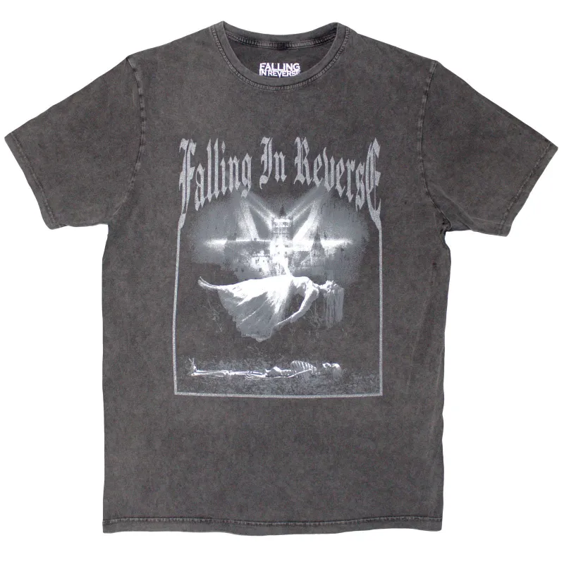 FALLING IN REVERSE - FLOATING - Stone Wash T-Shirt Grey made by Spiral Direct