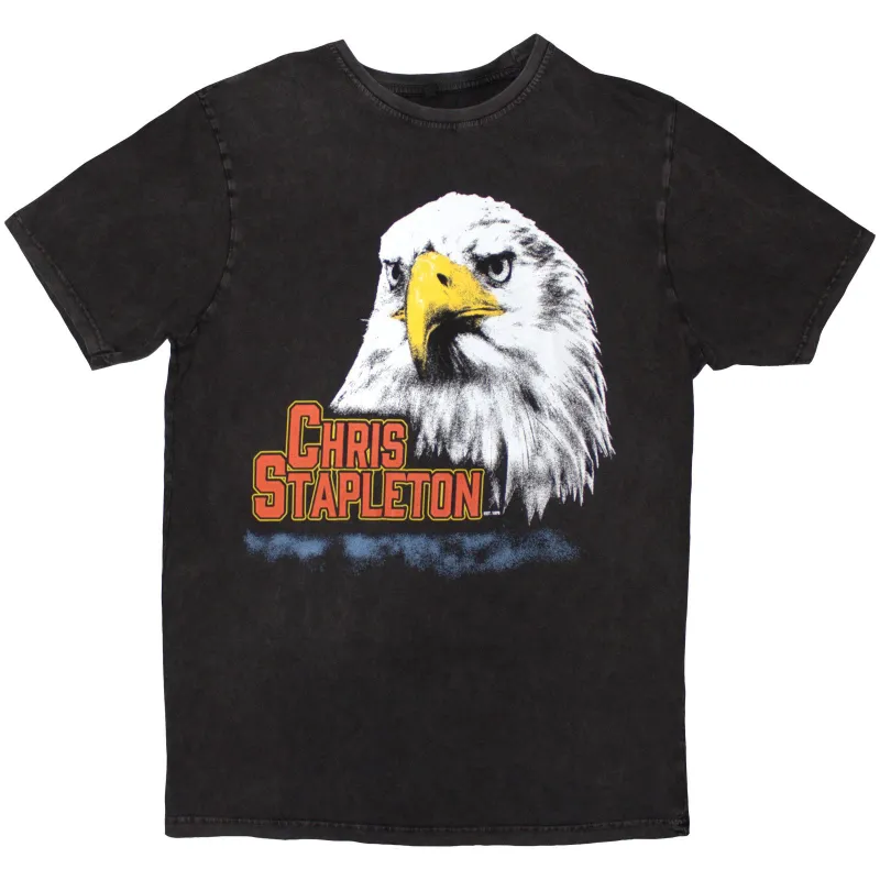 CHRIS STAPLETON - EAGLE - Stone Wash T-Shirt Grey made by Spiral Direct