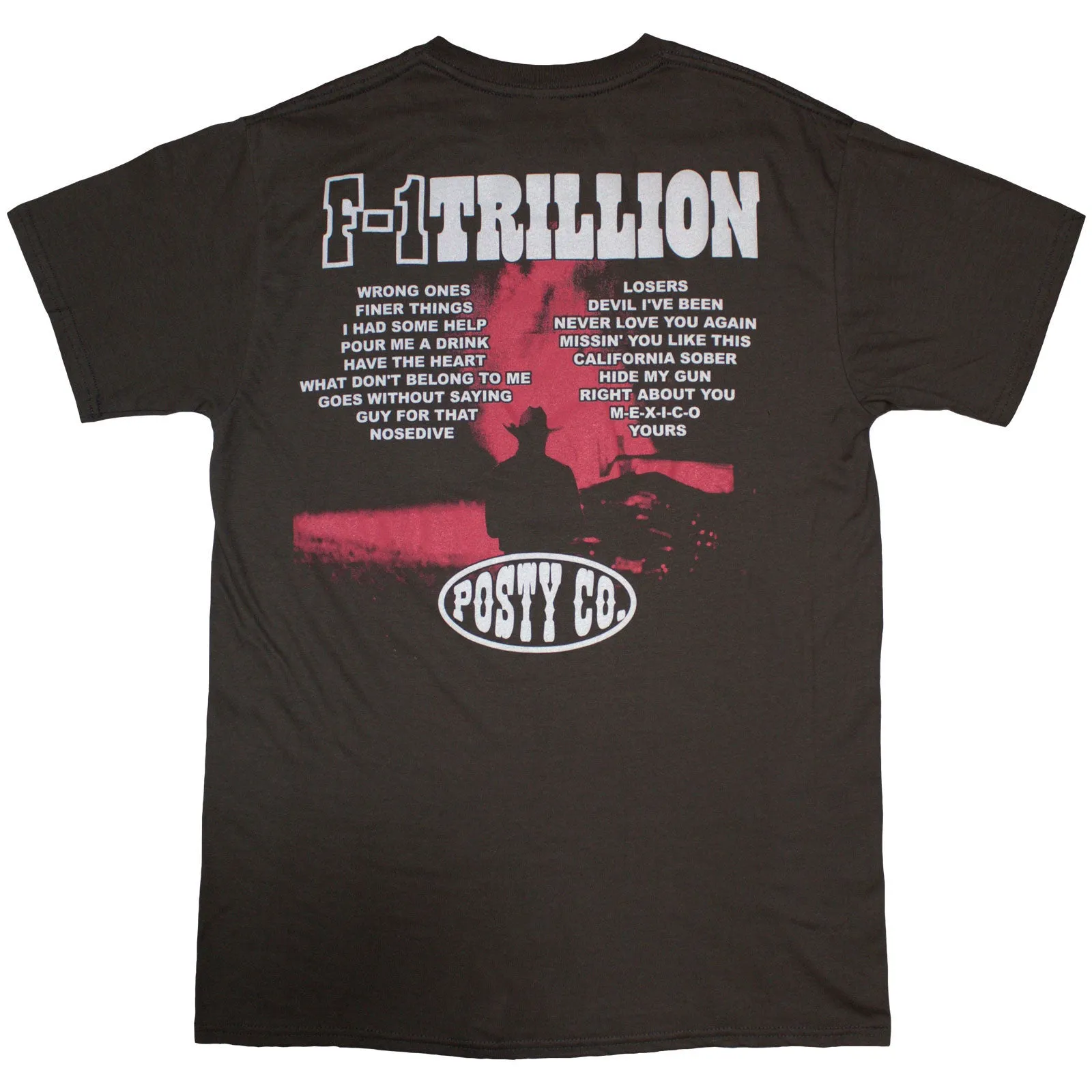 POST MALONE - F-1 TRILLION - T-Shirt Grey (Back Print) sold by Spiral Direct product image thumbnail 2