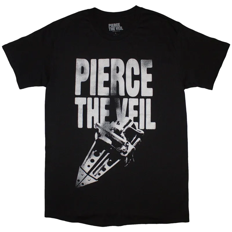 PIERCE THE VEIL - LARGE TEXT - T-Shirt Black sold by Spiral Direct