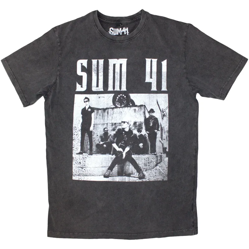 SUM 41 - BOX PHOTO - Stone Wash T-Shirt Grey made by Spiral Direct
