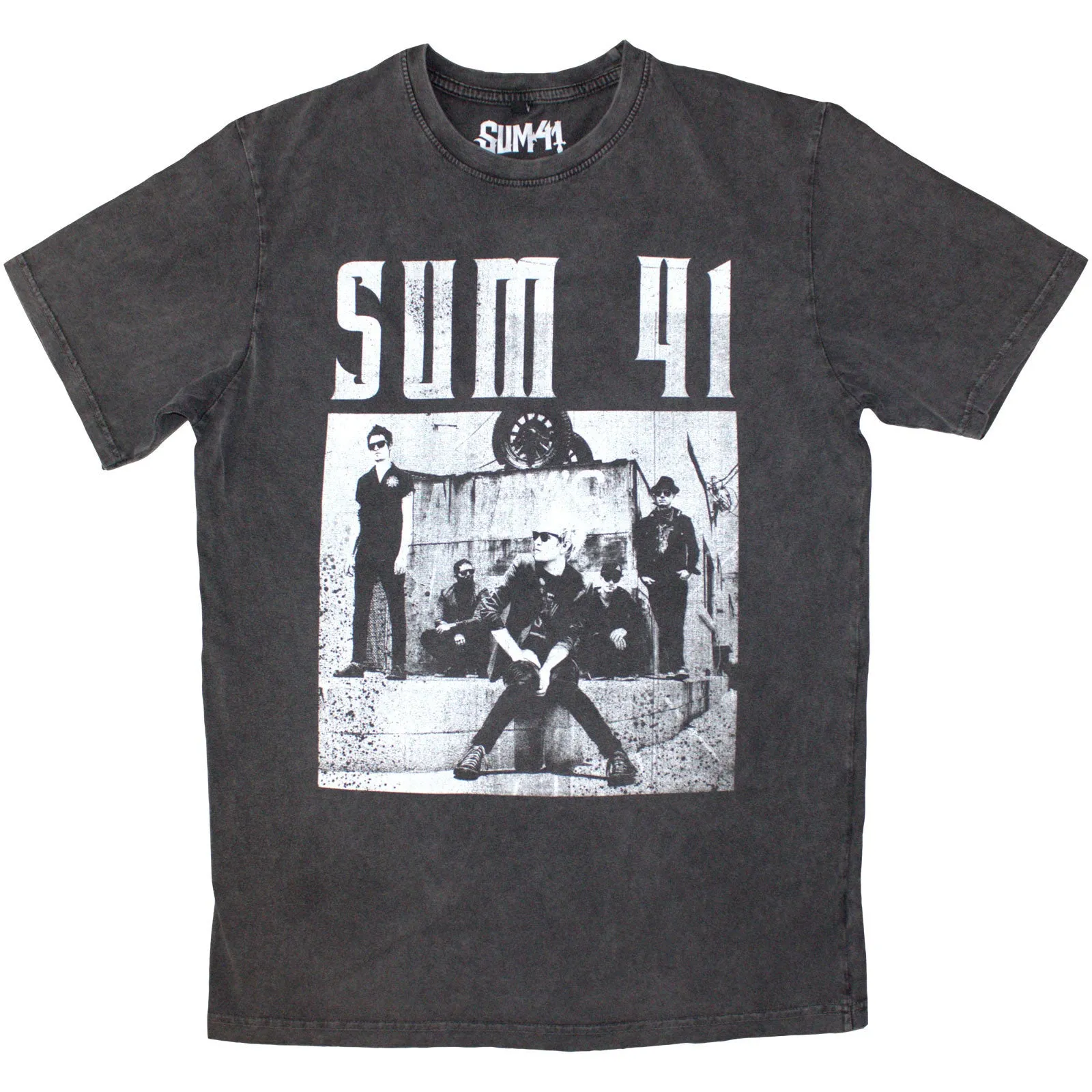 SUM 41 - BOX PHOTO - Stone Wash T-Shirt Grey sold by Spiral Direct