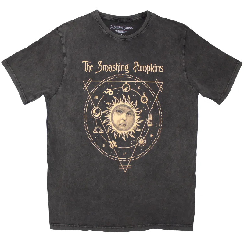 THE SMASHING PUMPKINS - CELESTIAL SUN - Stone Wash T-Shirt Grey made by Spiral Direct