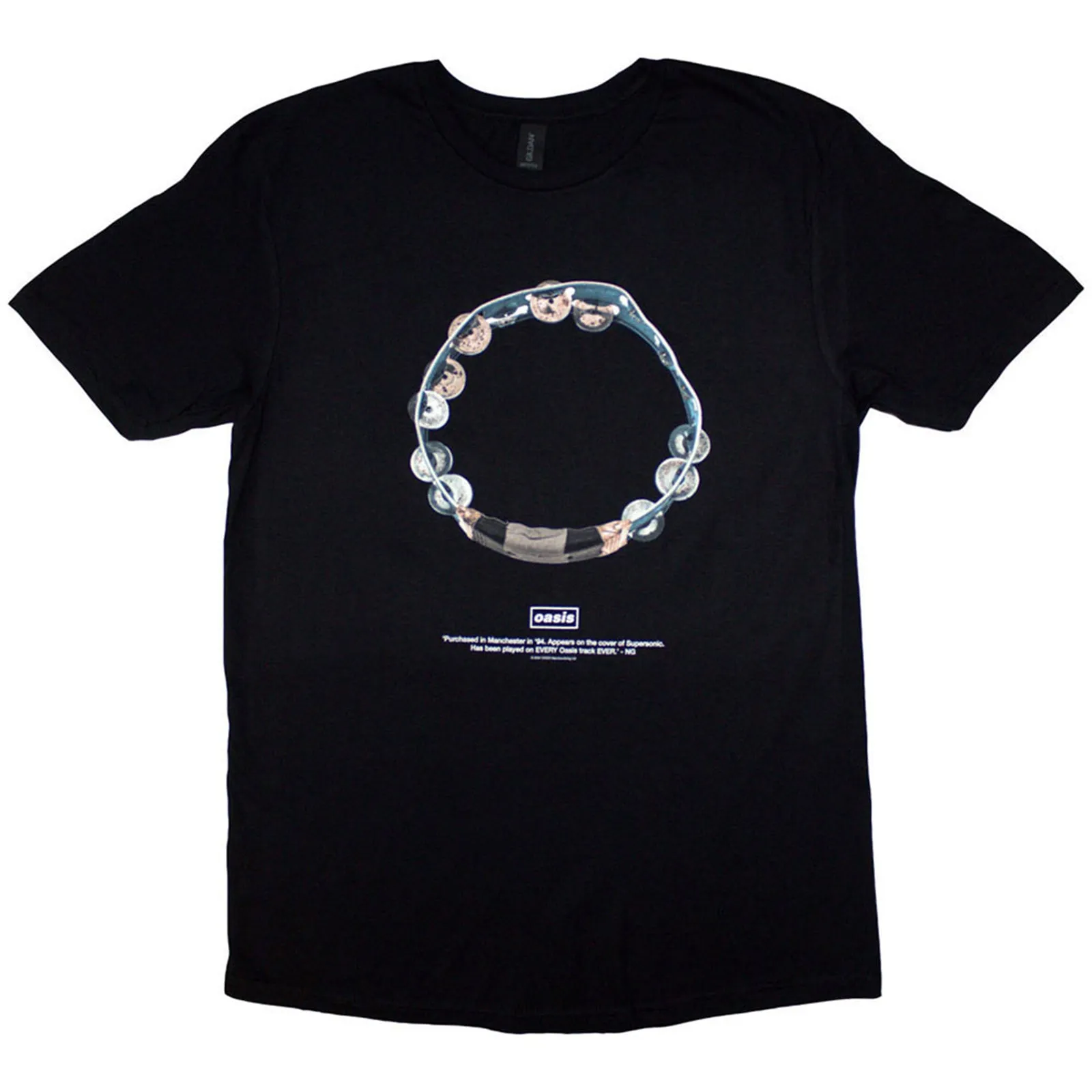 OASIS - DEFINITELY MAYBE TAMBOURINE - T-Shirt Black sold by Spiral Direct
