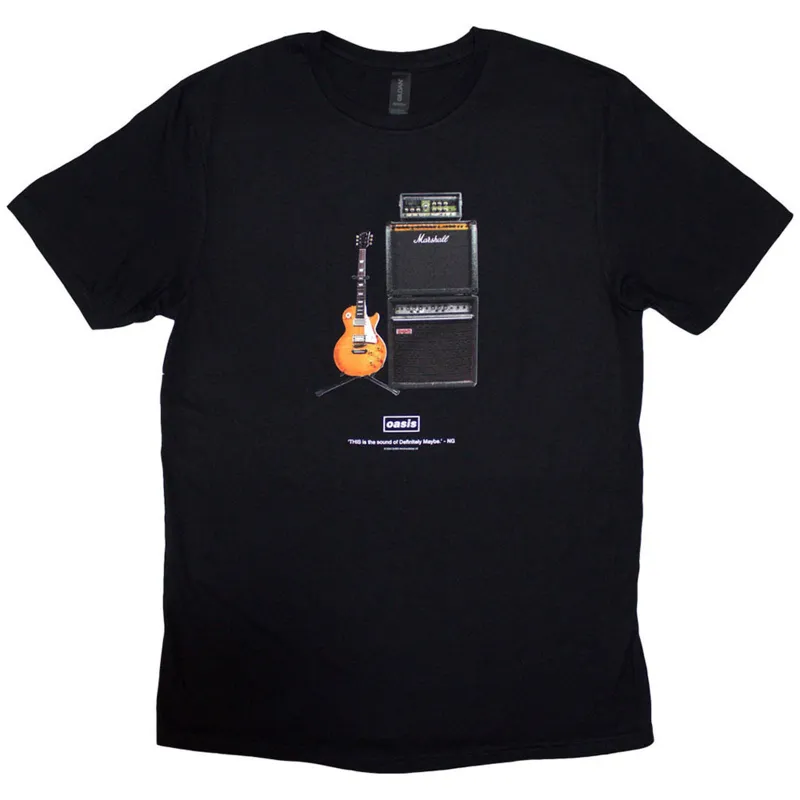 OASIS - DEFINITELY MAYBE GUITAR - T-Shirt Black sold by Spiral Direct
