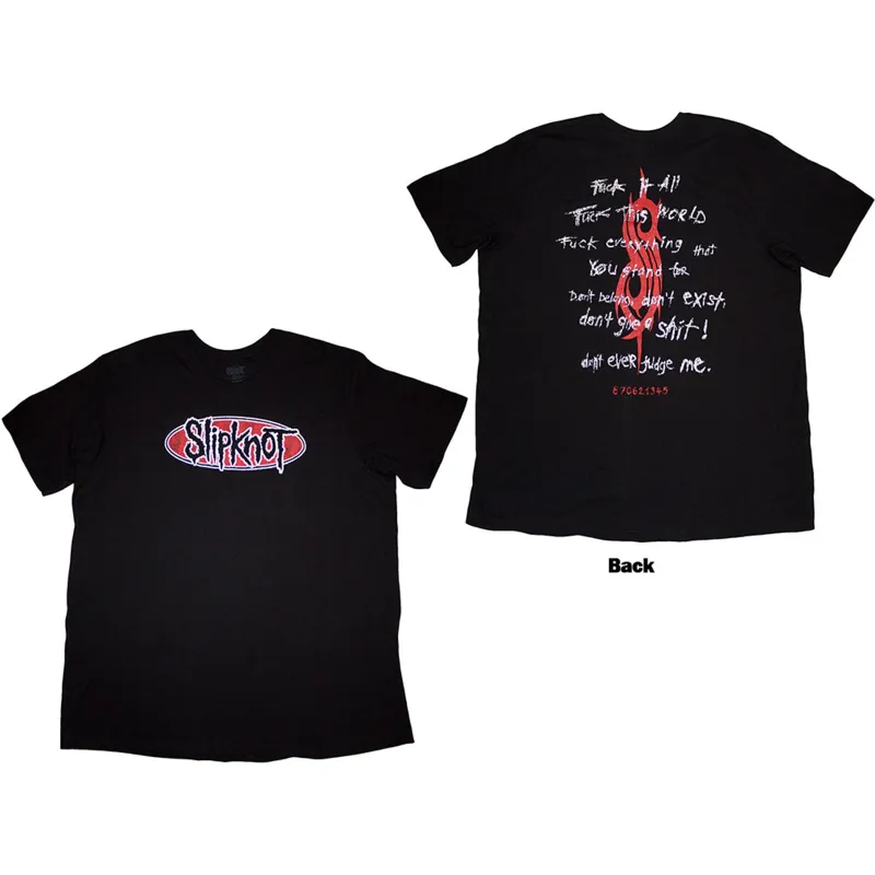 SLIPKNOT - F IT ALL - T-Shirt Black (Back Print) sold by Spiral Direct
