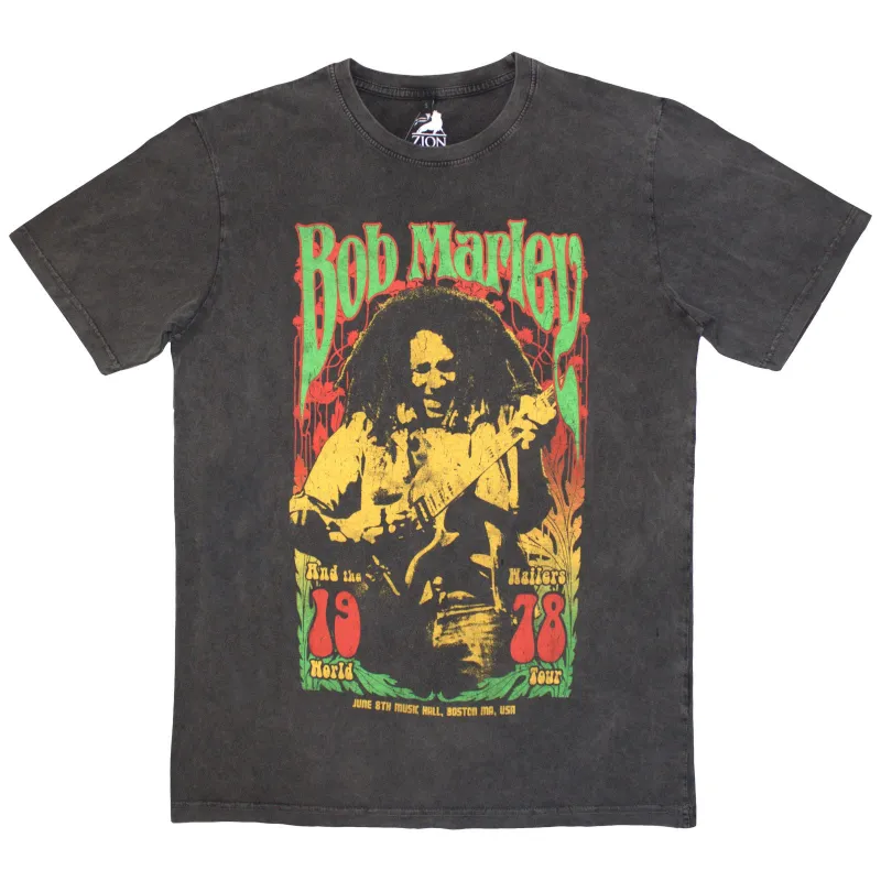 BOB MARLEY - 1978 - Stone Wash T-Shirt Grey sold by Spiral Direct