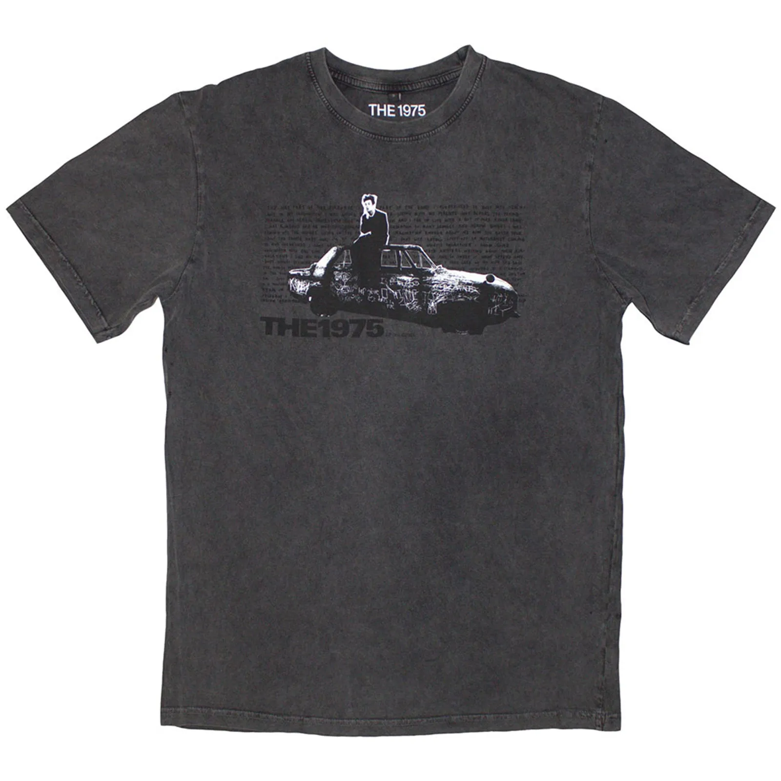 THE 1975 - CAR PHOTO - Stone Wash T-Shirt Grey sold by Spiral Direct