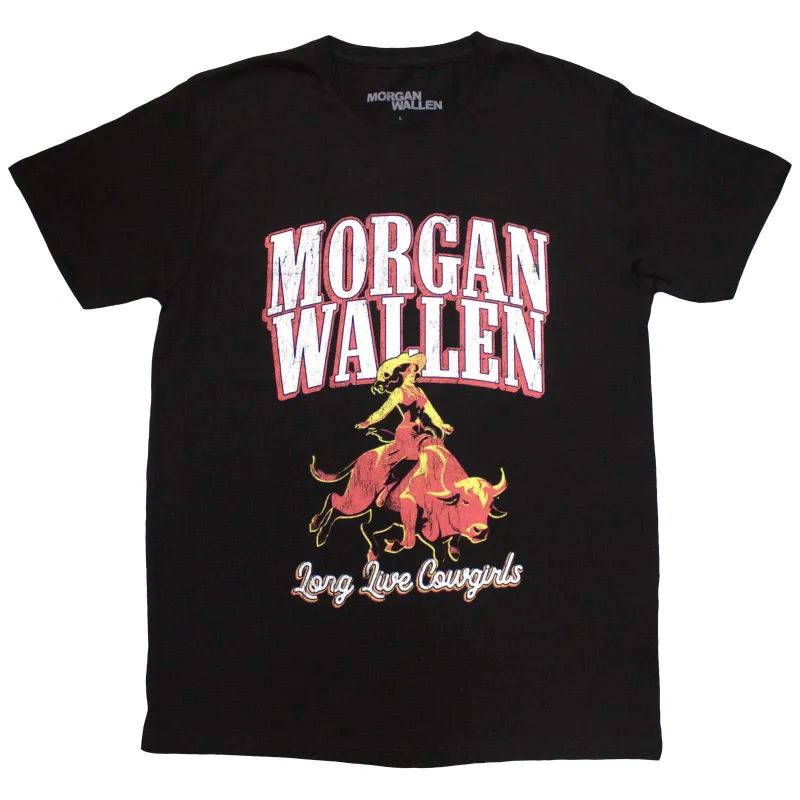 MORGAN WALLEN - LONG LIVE COWGIRLS - T-Shirt Black sold by Spiral Direct