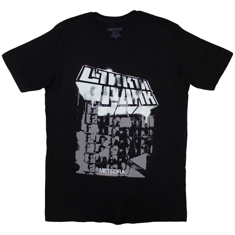 LINKIN PARK - SPRAY COLLAGE - T-Shirt Black made by Spiral Direct
