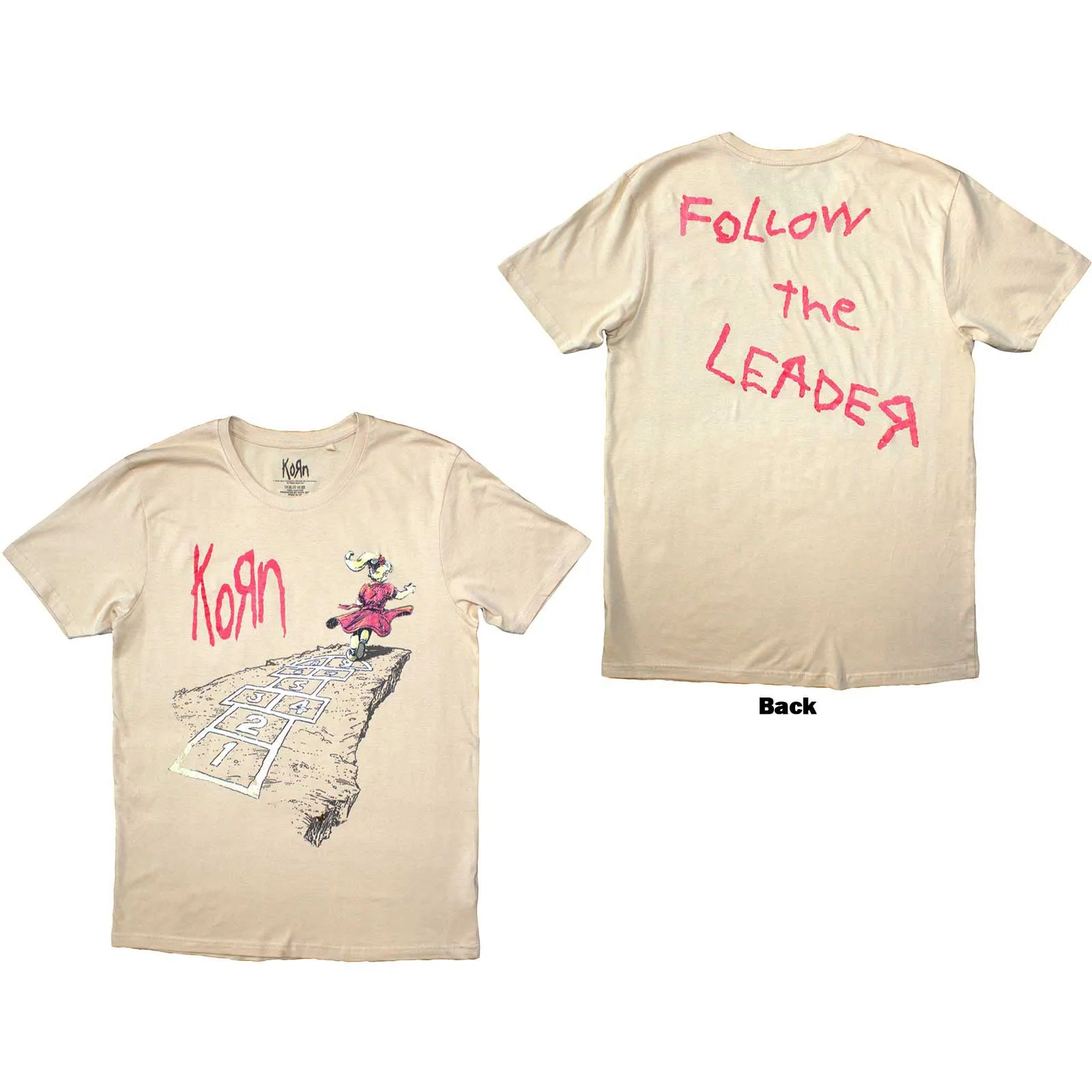 KORN - FOLLOW THE LEADER HOPSCOTCH - T-Shirt Neutral (Back Print) sold by Spiral Direct